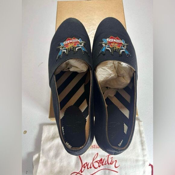 Christian Louboutin Sparrow Birds 'Mom & Dad' Tattoo Patch Espadrille 45 / US 12 - Picture 10 of 12